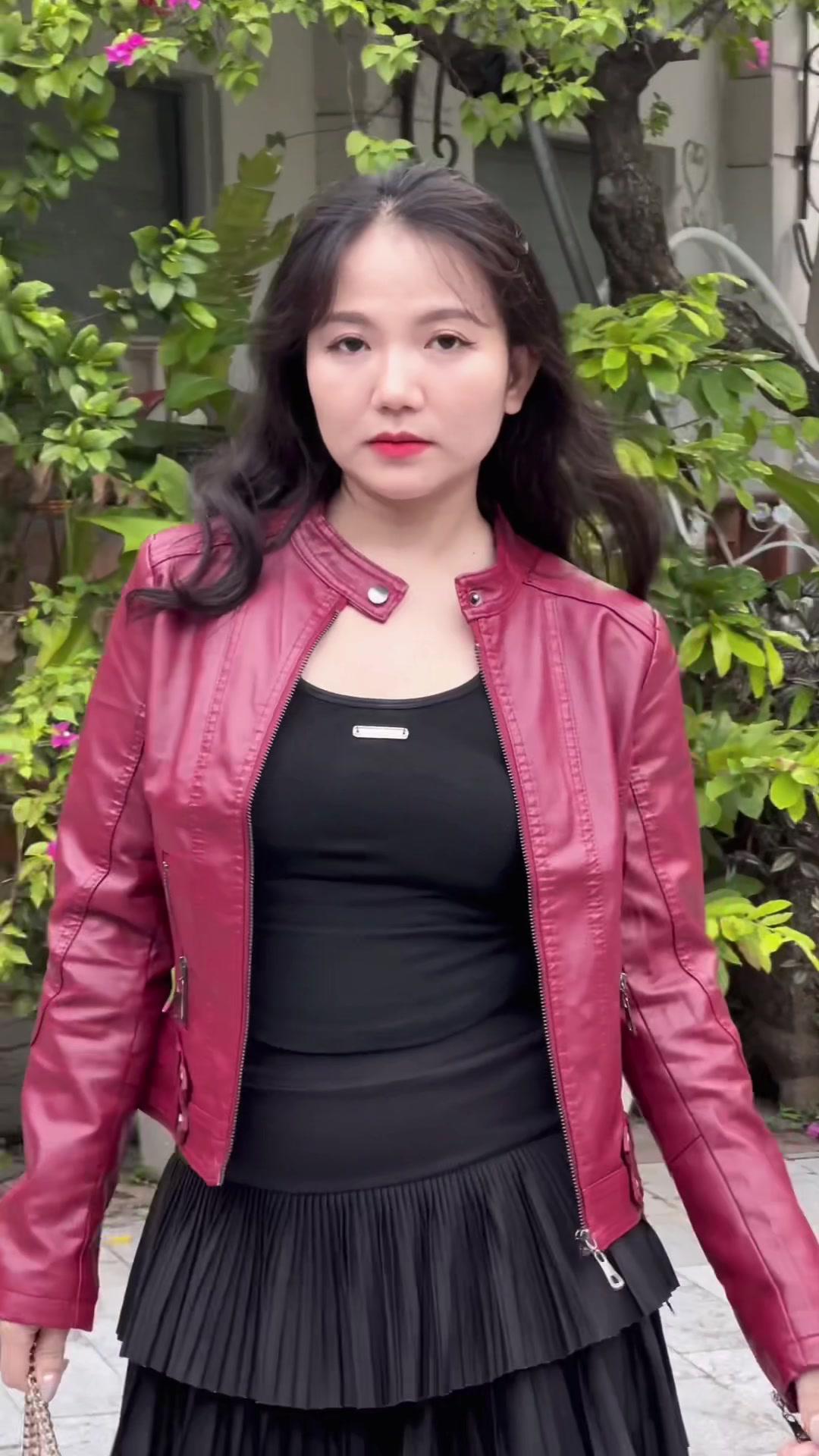 Áo Da Cổ Tàu Fashion Promo