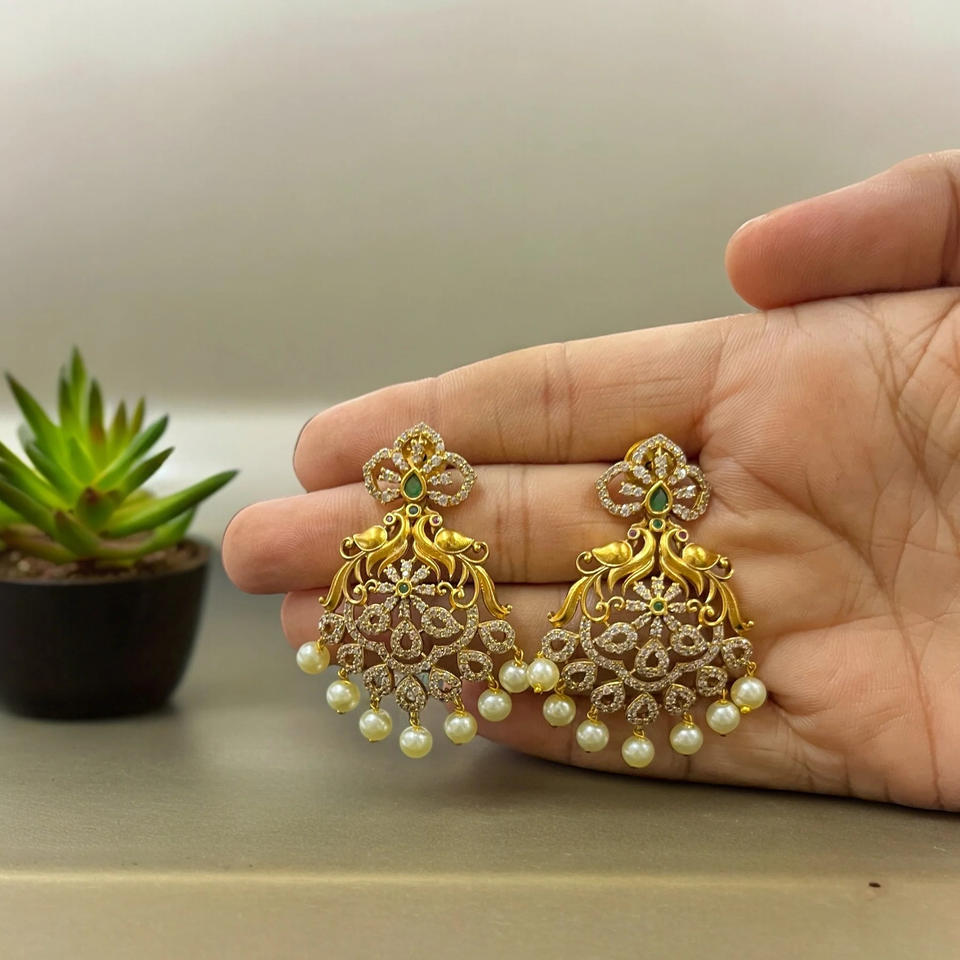 Antique Gold Plated Earrings Promo