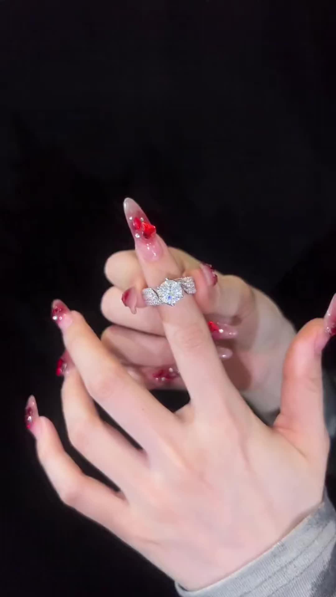 Moissanite Silver Ring Promotion