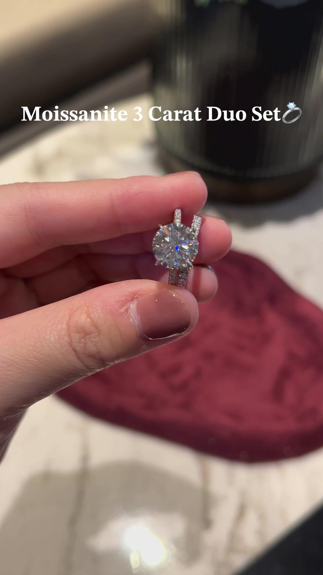 Moissanite 3 Carat Duo Set Jewelry Promo