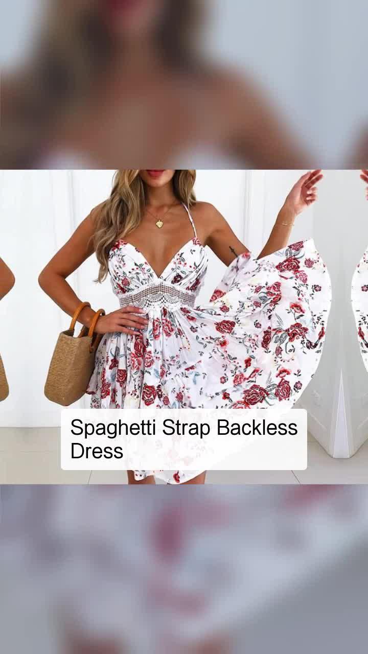 Spaghetti Strap Dress Fashion Promo