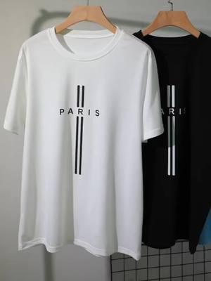 Summer Paris Print Cotton T-shirt Promo