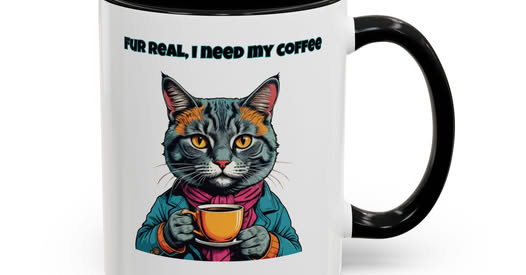 Mr. Whiskers Coffee Mug for Cat Lovers