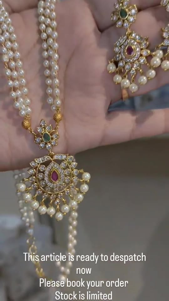 Gold Plated Phool Jadau Mala Set Promotion