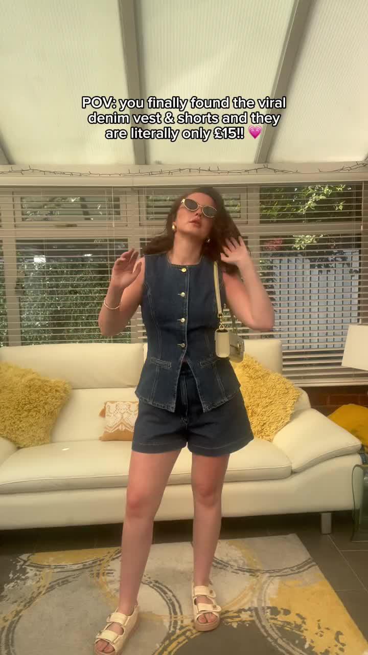 Denim Vest & Shorts Fashion Promo