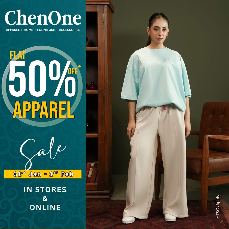 Flat 50% Off Apparel Sale