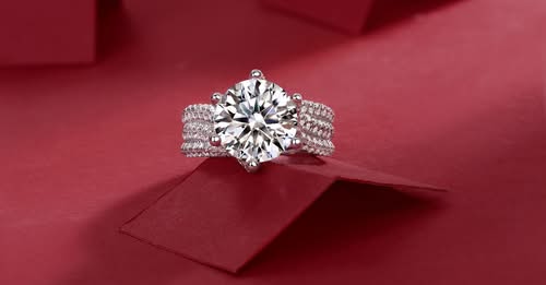 Luxury Moissanite Silver Ring Promo