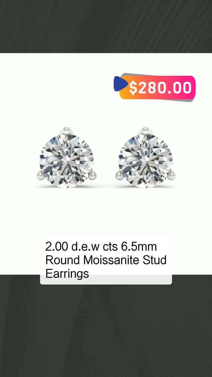 Moissanite Stud Earrings Promo
