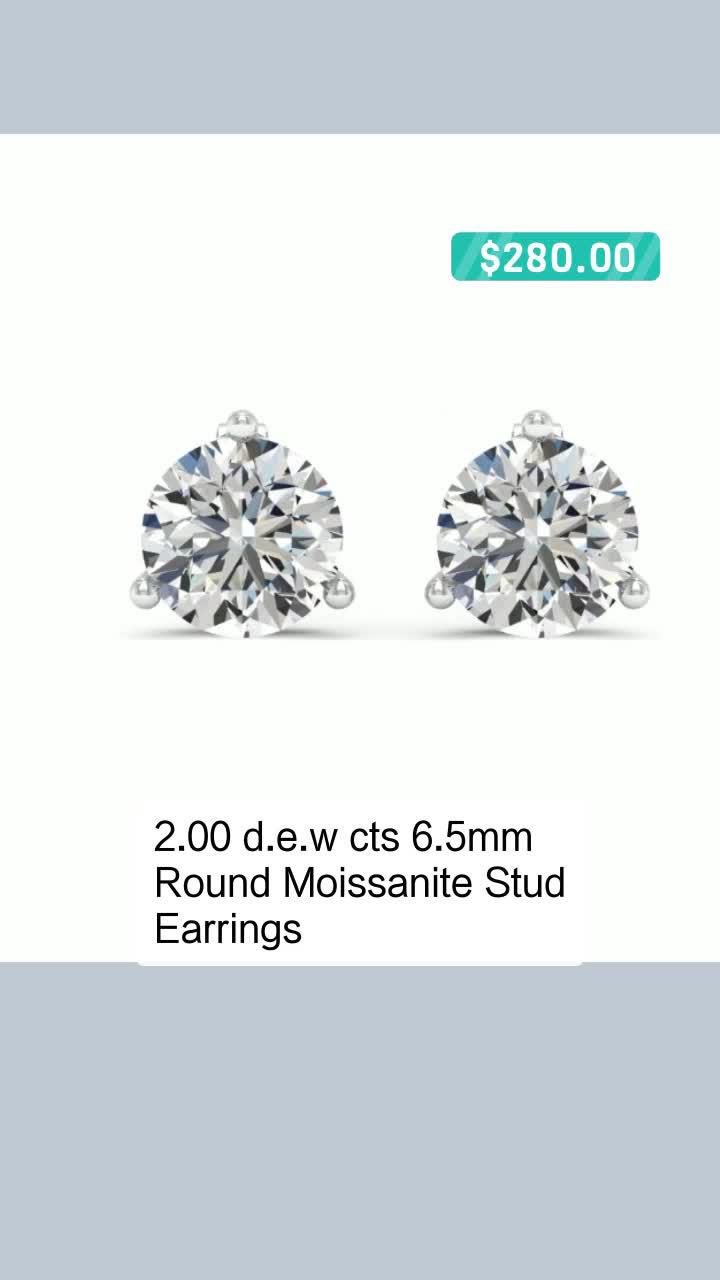 Moissanite Stud Earrings Promo