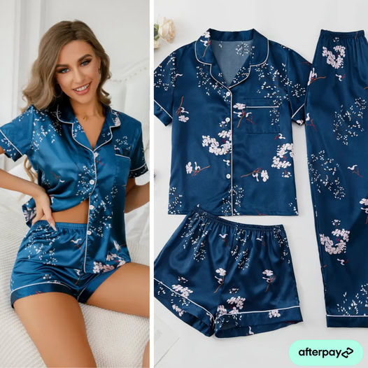 Satin Floral Pajamas Promo