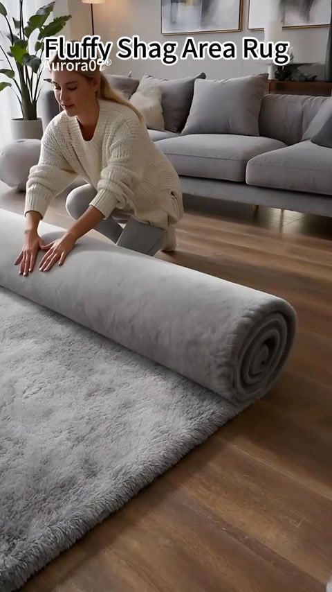 Hot Sale Gradient-Coloured Plush Doormat