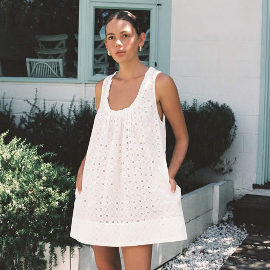 Effortless Embroidered Dress Promo