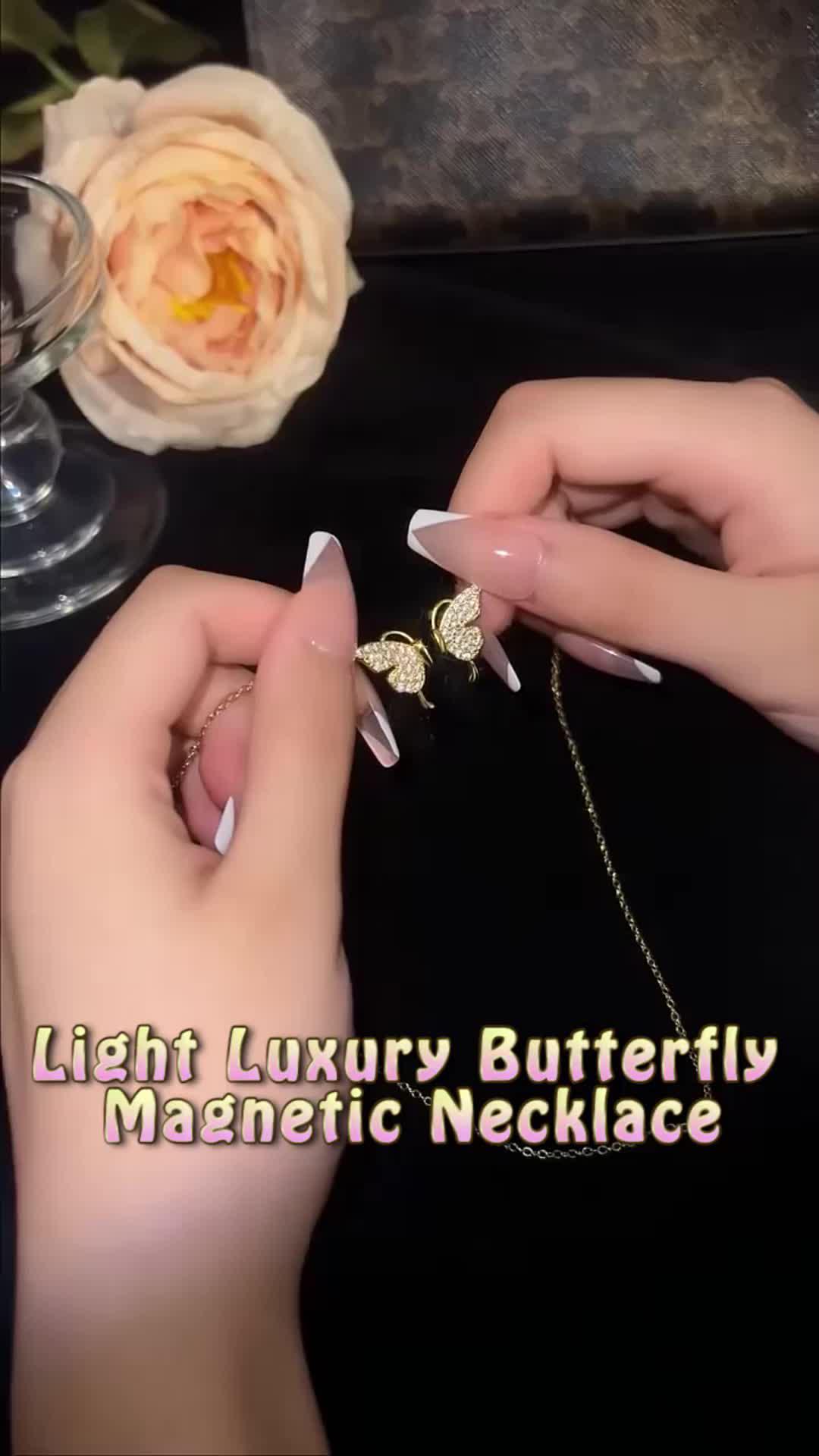 Magnetic Butterfly Necklace Promo