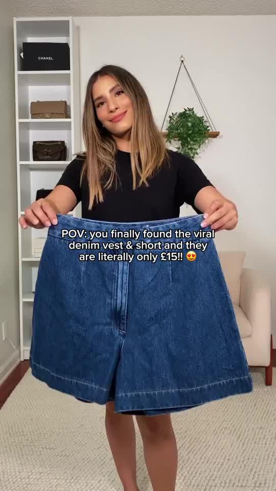 Denim Vest & Shorts Fashion Promo