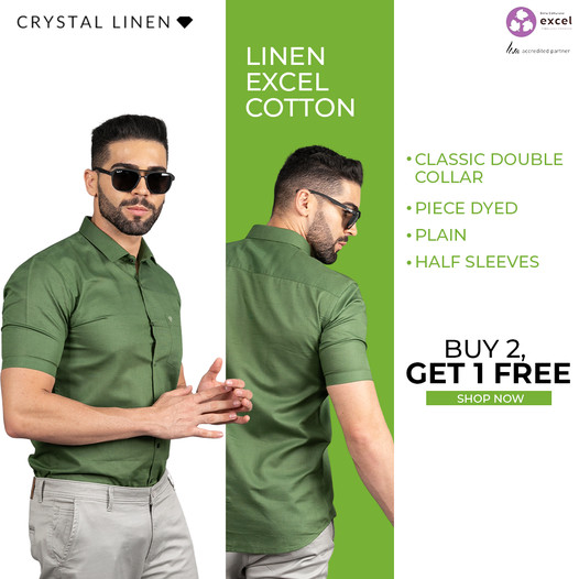 Linen Shirt Buy 2 Get 1 Free Offer