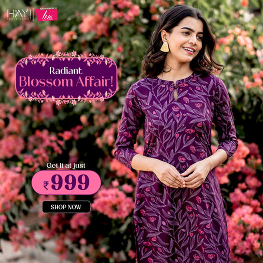 Plum Blossom Kurti Fashion Promo