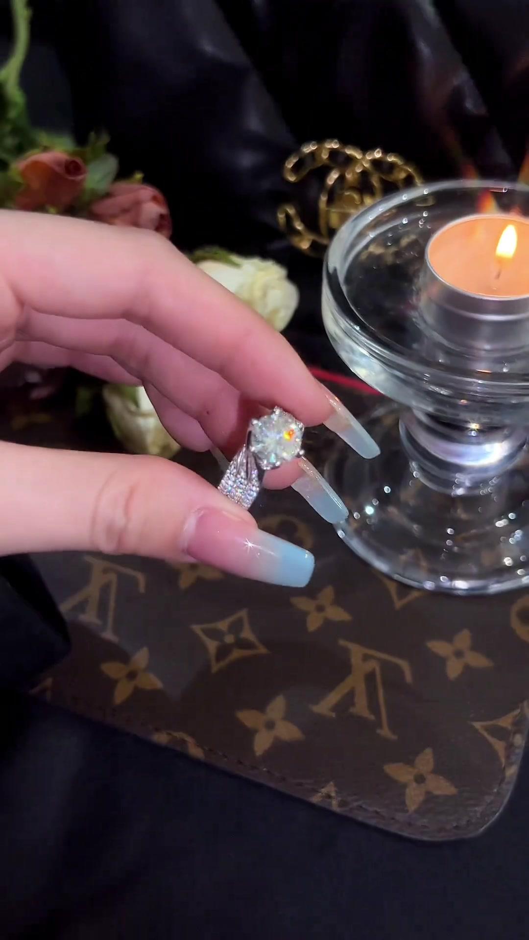 Moissanite Silver Ring Promotion