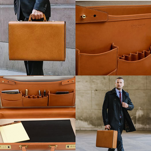 Leather Briefcase Fashion Promo