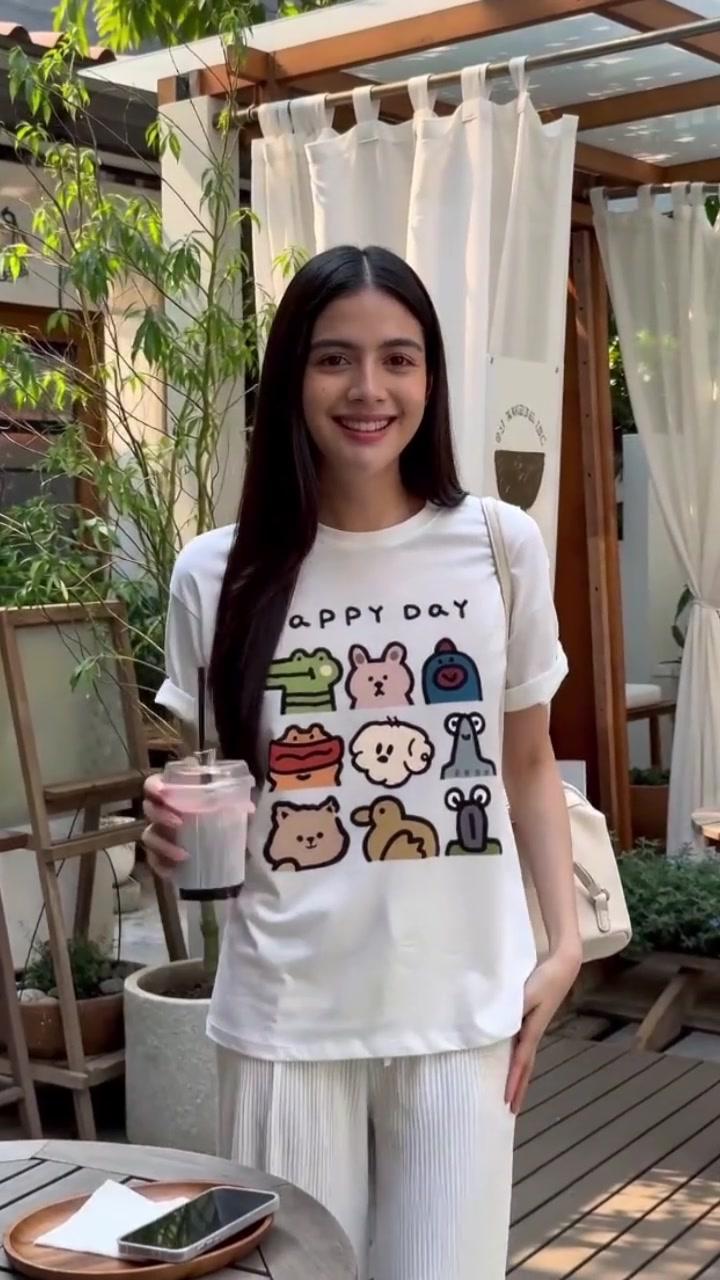 Cartoon Print Women's T-shirt Promo