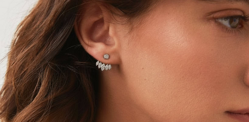 925 Silver Diamond Stud Jewelry Promo