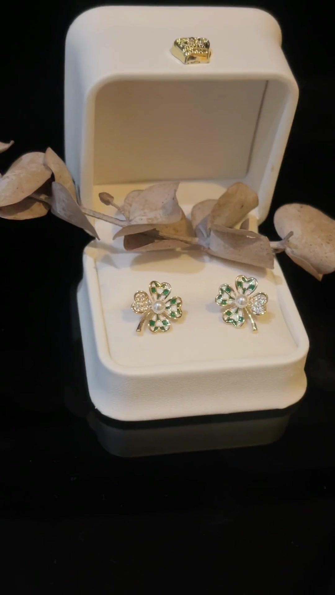 Lucky Clover Earrings Jewelry Promo