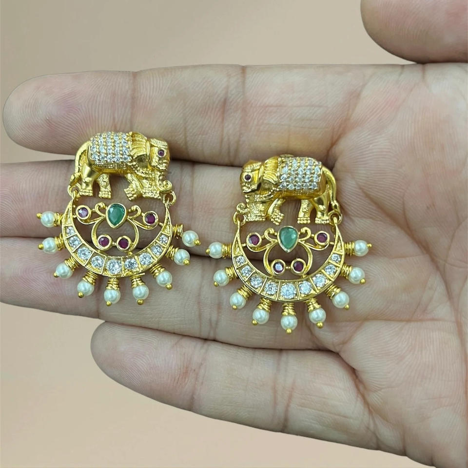 Antique Gold Plated Earrings Promo