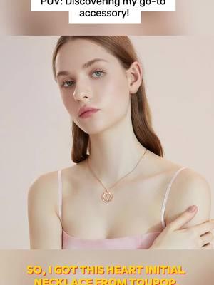 Heart Initial Necklace Jewelry Promo