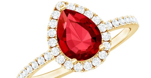 Ruby Halo Engagement Ring Promotion