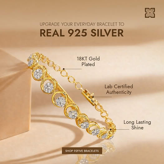Gold Plated Silver Bracelet Promo