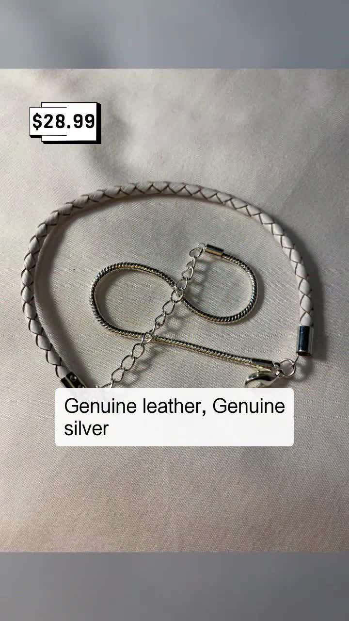 Leather and Silver Bracelet Promo