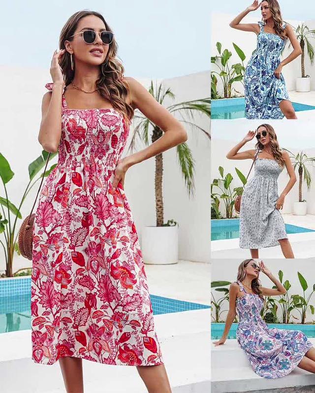 Summer Floral Chiffon Dress Promo