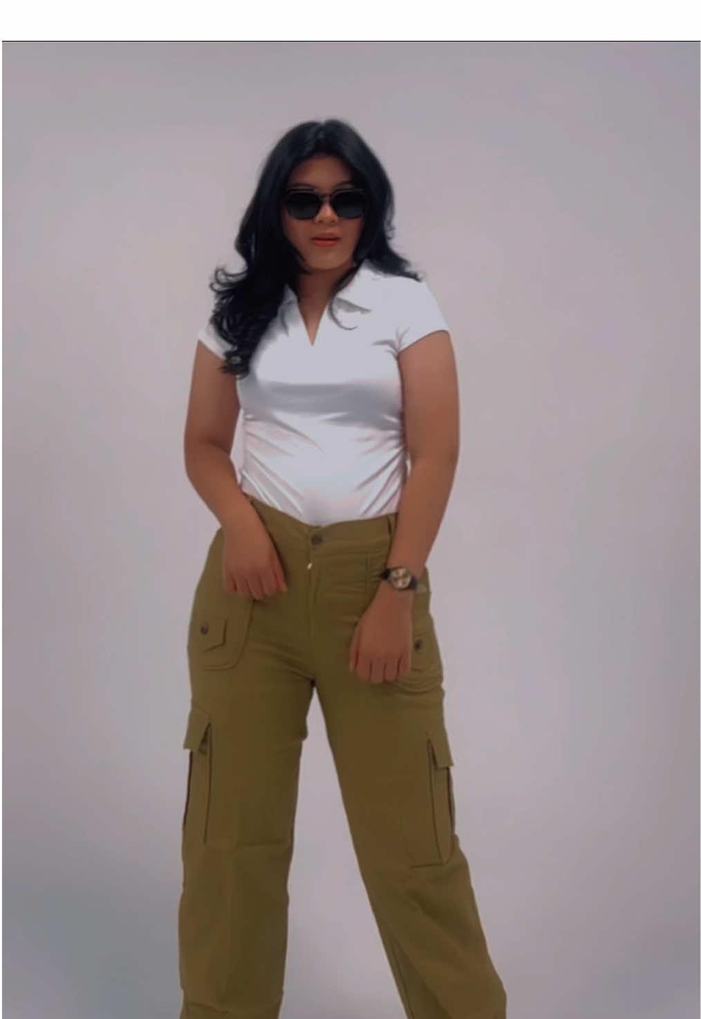 Women's Cargo Pants Fashion Promo