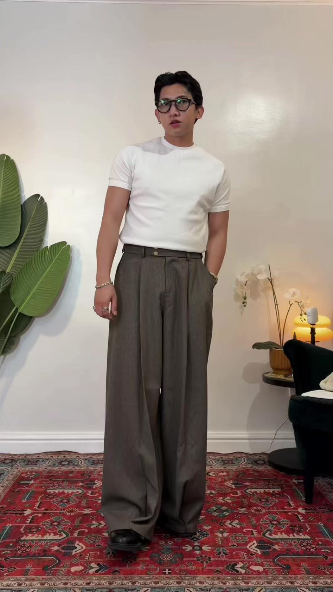 Pleated Trousers Fashion Promo