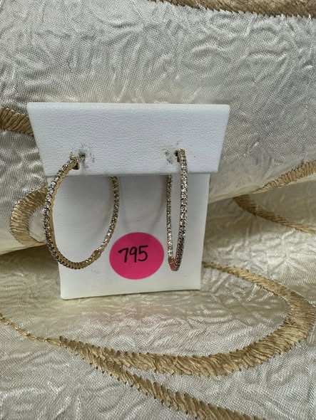 Diamond Hoop Earrings Closeout Sale