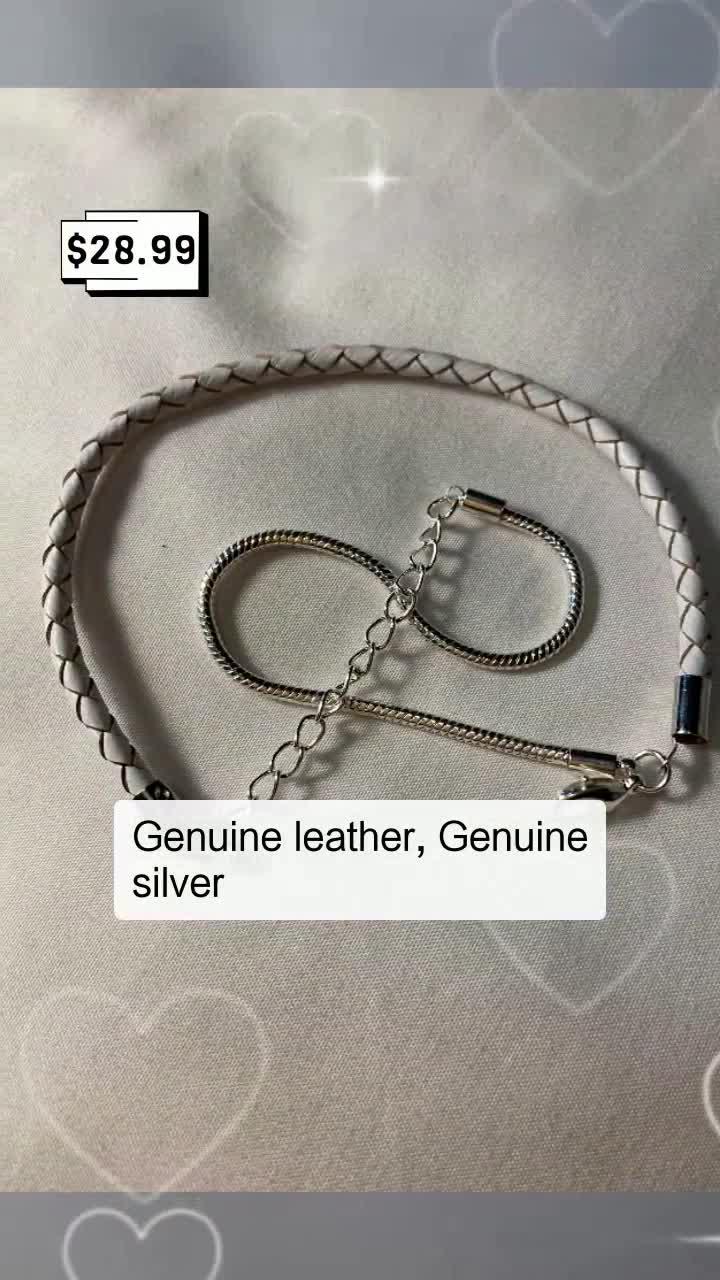 Genuine Leather & Silver Bracelet Promo