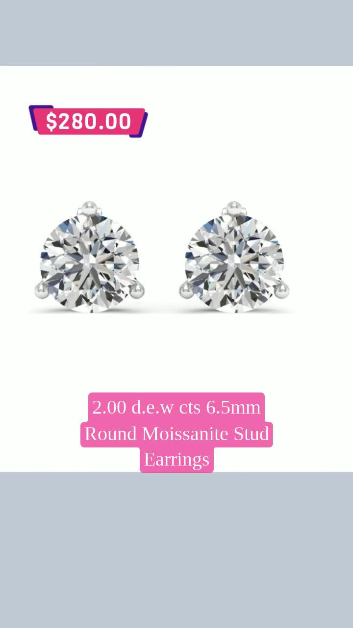 Moissanite Stud Earrings Promo