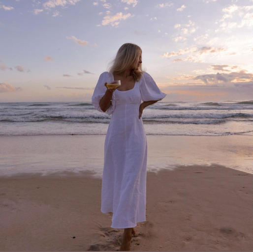 Romilly Linen Midi Dress Promo