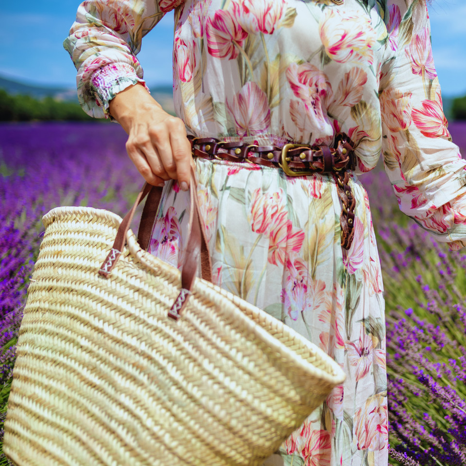 Personalized Raffia & Leather Bag Promo