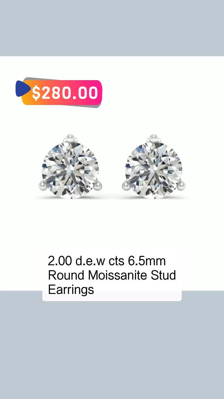 Moissanite Stud Earrings Promo