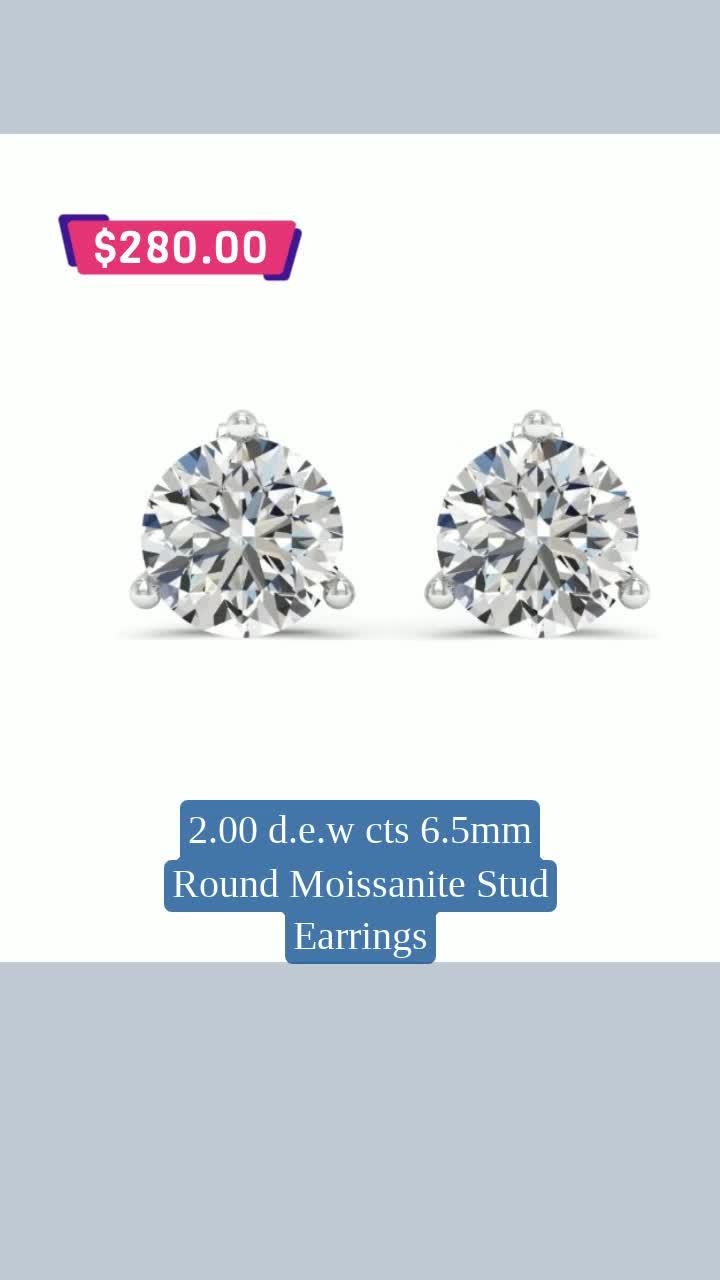 Moissanite Stud Earrings Promo