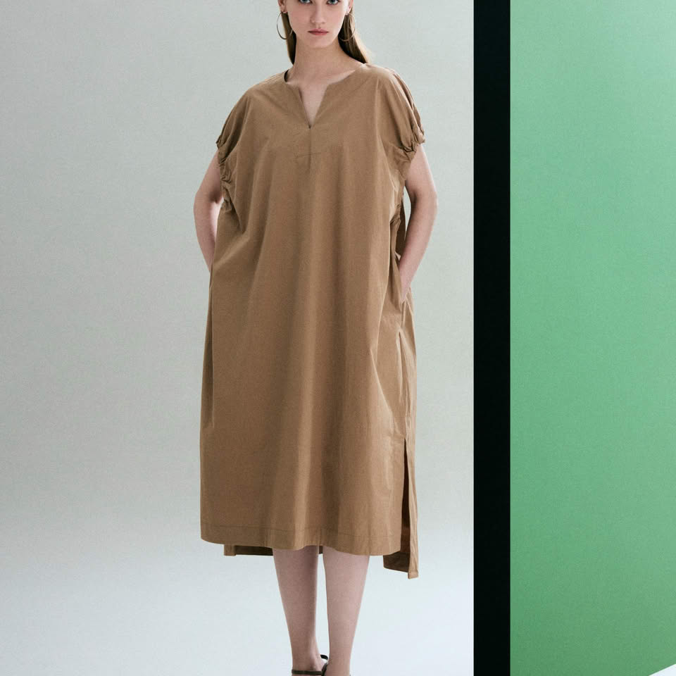 Earthy Brown Midi Dress Promo