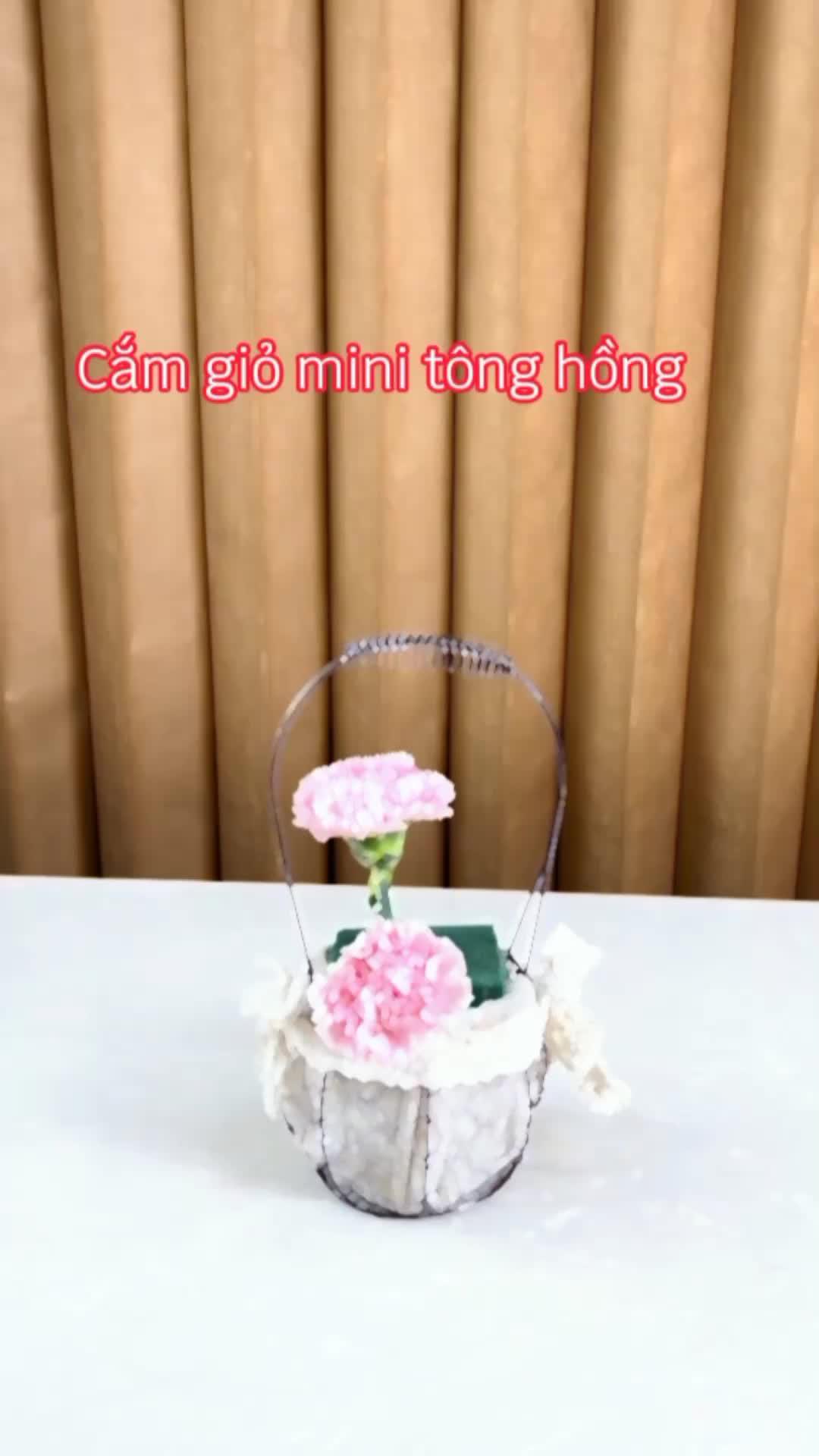 Pink Floral Basket Gift Promo