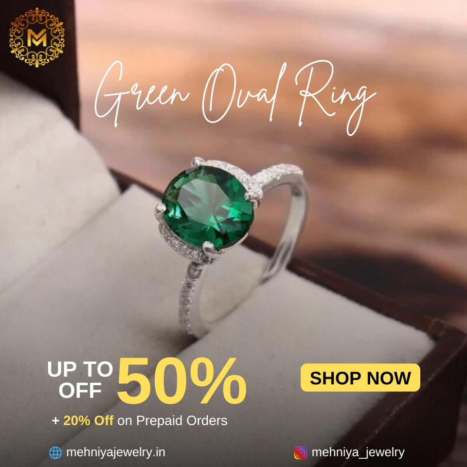 Green Oval Ring Jewelry Sale