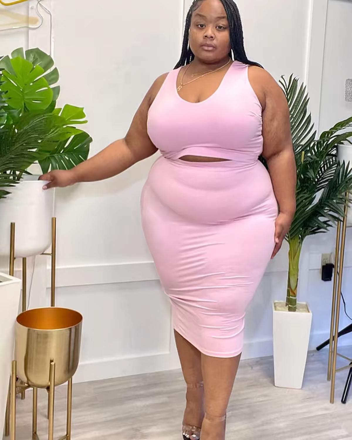 Plus Size Skirt Set Fashion Promo