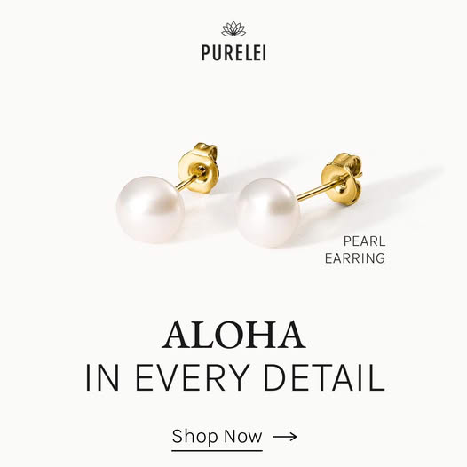 Hawaii Inspired Pearl Earrings Promo