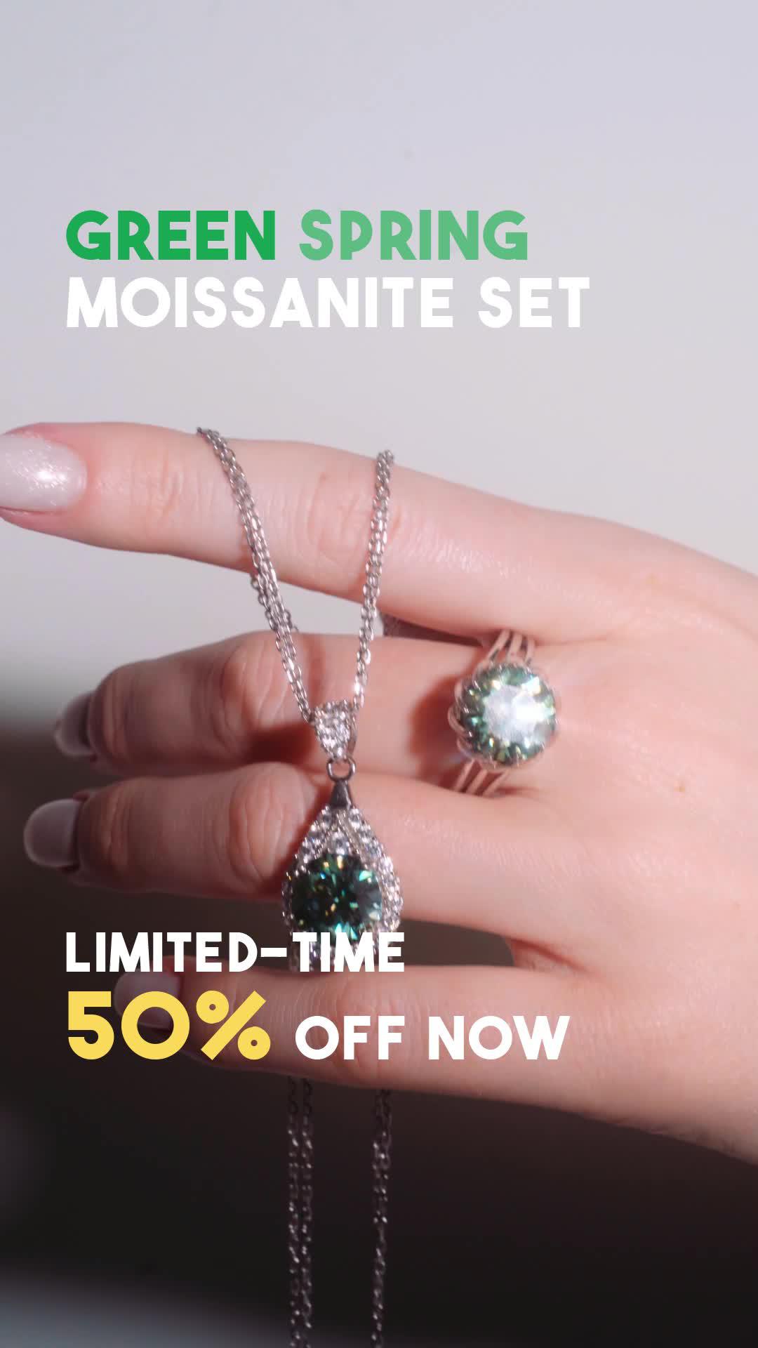 Spring Moissanite Jewelry Set Promo
