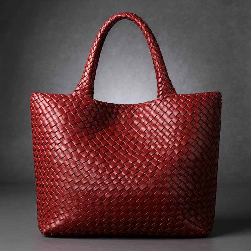 Hand-Woven Leather Tote Promo