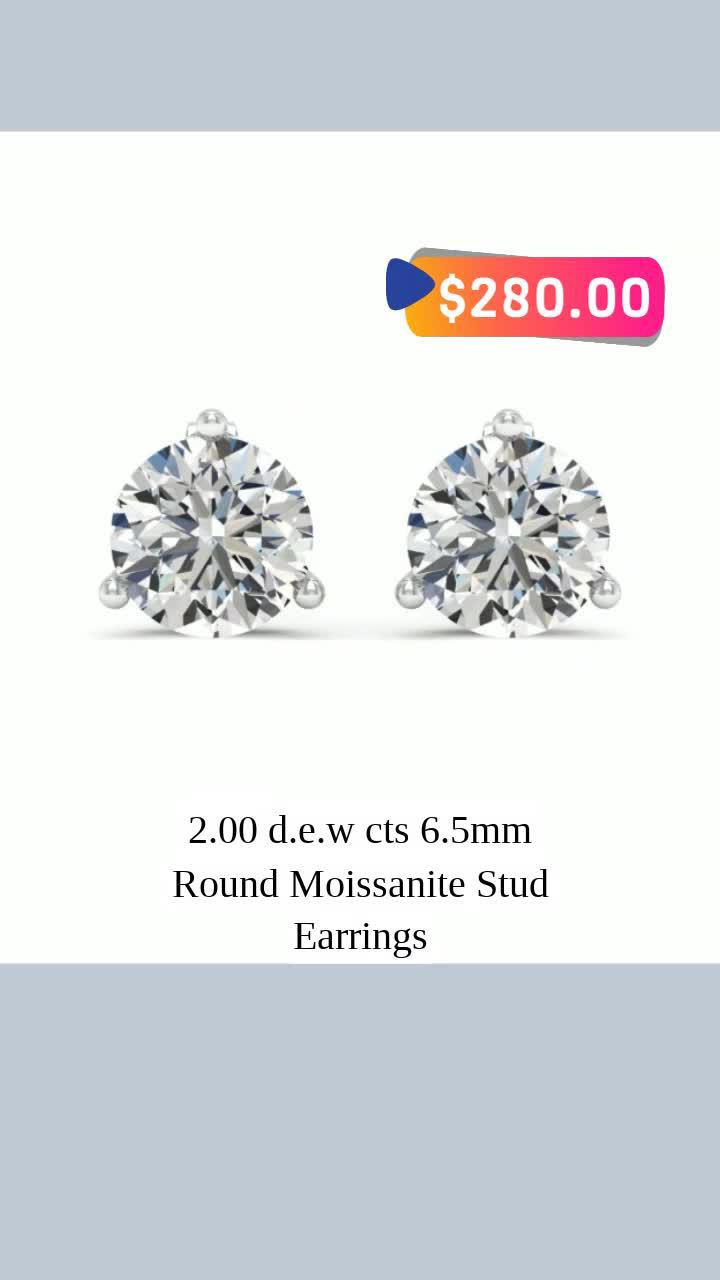 Moissanite Stud Earrings Promo