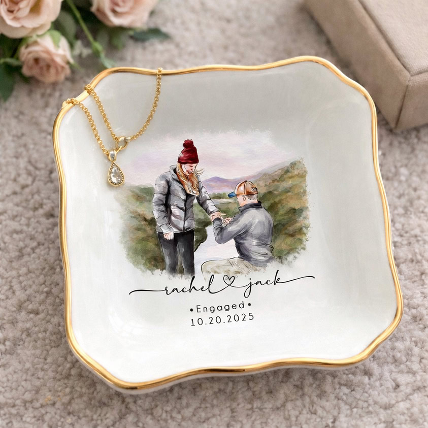 Engagement Gift Ceramic Dish