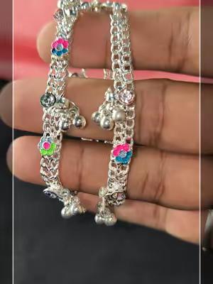 Ethnic Indian White Metal Anklet Promo